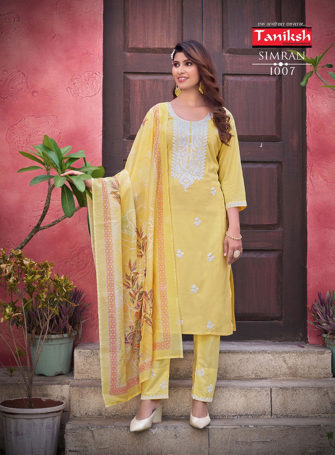 Simran Vol 1 By Taniksh Rayon Designer Kurti With Bottom Dupatta Wholesale Online
